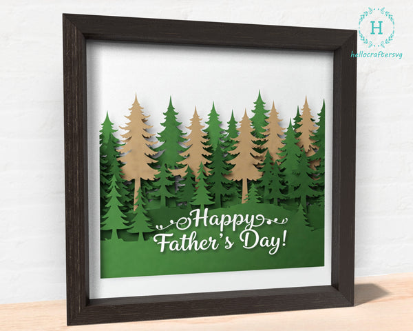 3d dad Svg, Happy FATHER'S DAY Shadow Box Svg
