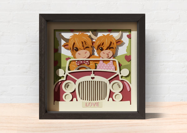 VALENTINE COW BUNDLE SHADOW BOX Svg (6 DESIGN)