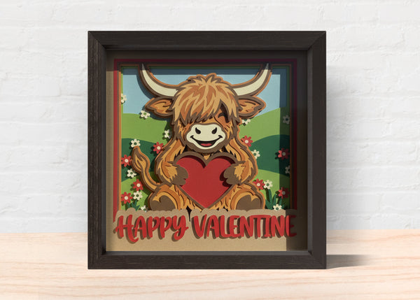 VALENTINE COW BUNDLE SHADOW BOX Svg (6 DESIGN)