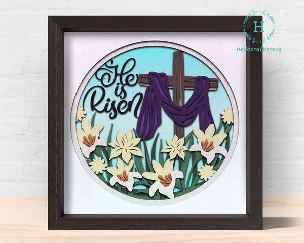 3D SPRING EASTER BUNDLE Svg, SPRING DECOR Shadow Box Svg