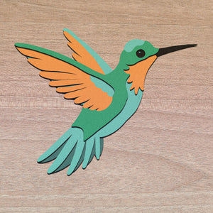 3d HUMMINGBIRD Svg, LAYERED HUMMINGBIRD Svg 