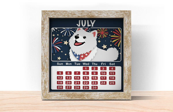 2026 DOG CALENDAR SHADOW BOX BUNDLE Svg - Cricut Files, Cardstock Svg, Silhouette Files - HelloCrafterSvg