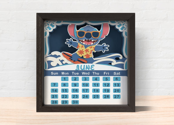 2026 DISNEY CALENDAR SHADOW BOX BUNDLE Svg - Cricut Files, Cardstock Svg, Silhouette Files - HelloCrafterSvg