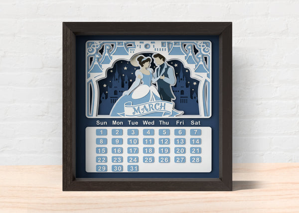 2026 DISNEY CALENDAR SHADOW BOX BUNDLE Svg - Cricut Files, Cardstock Svg, Silhouette Files - HelloCrafterSvg