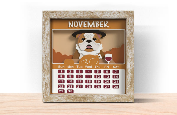 2026 DOG CALENDAR SHADOW BOX BUNDLE Svg - Cricut Files, Cardstock Svg, Silhouette Files - HelloCrafterSvg