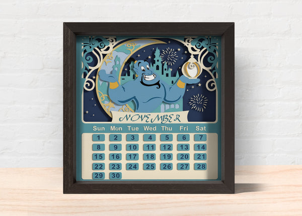 2026 DISNEY CALENDAR SHADOW BOX BUNDLE Svg - Cricut Files, Cardstock Svg, Silhouette Files - HelloCrafterSvg