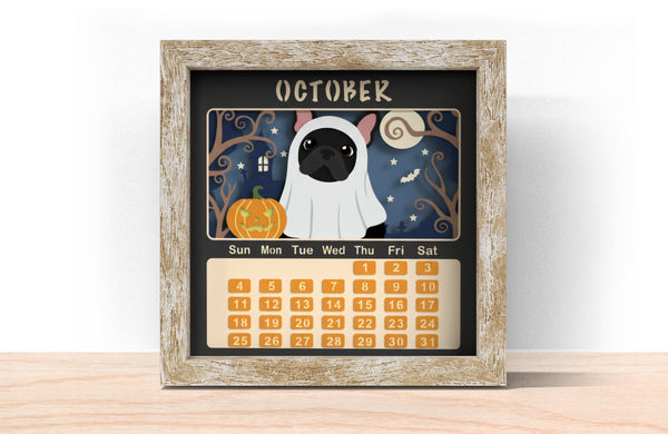 2026 DOG CALENDAR SHADOW BOX BUNDLE Svg - Cricut Files, Cardstock Svg, Silhouette Files - HelloCrafterSvg