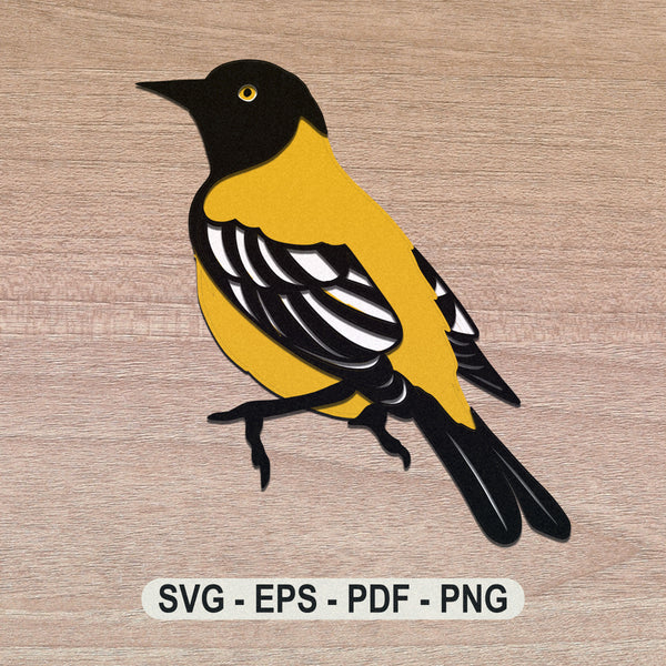 3d ORIOLE Svg, LAYERED ORIOLE Svg