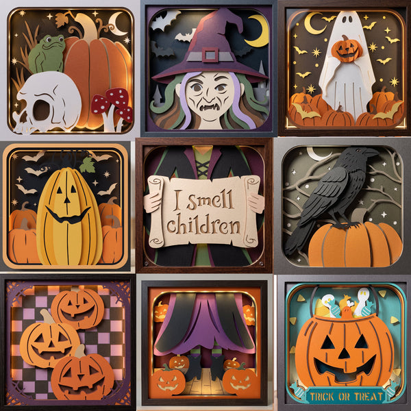 3D HALLOWEEN EXCLUSIVE BUNDLE SHADOW BOX SVG