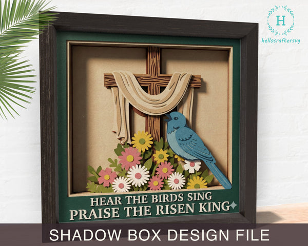 Risen King Spring Shadow Box Svg