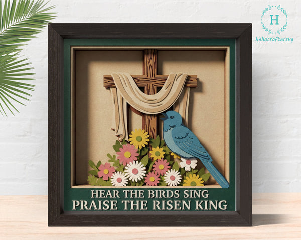 Risen King Spring Shadow Box Svg