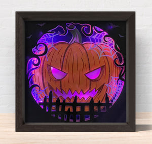 3d Halloween Pumpkin Svg, Pumpkin Shadow Box