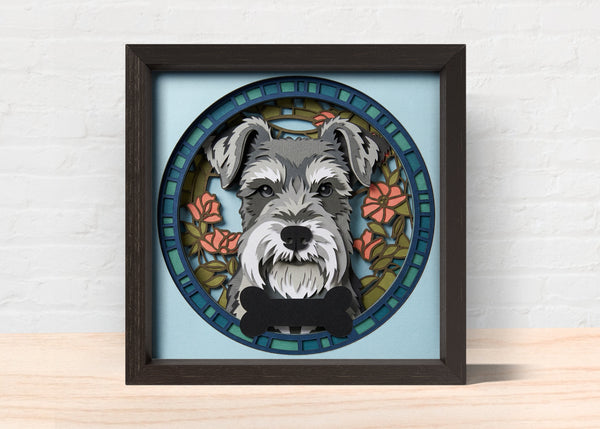 Dog bundle 2 Stained glass custom SHADOW BOX BUNDLE Svg - Cricut Files, Cardstock Svg, Silhouette Files - HelloCrafterSvg