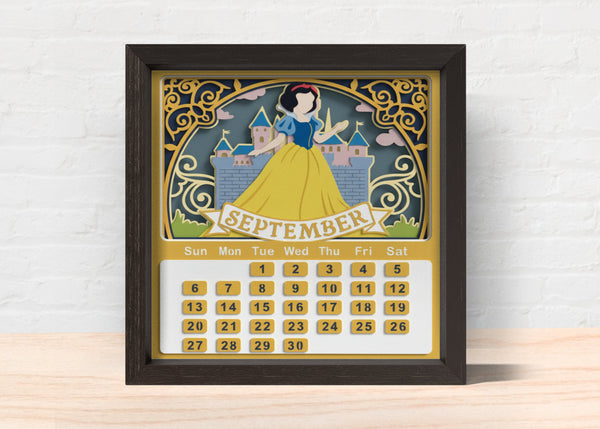 2026 DISNEY CALENDAR SHADOW BOX BUNDLE Svg - Cricut Files, Cardstock Svg, Silhouette Files - HelloCrafterSvg