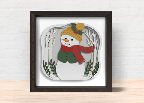 3D CHRISTMAS SNOWMAN  Svg - 3D SNOWMAN Svg