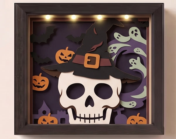 3D SKELETON TRIO SET SHADOW BOX SVG