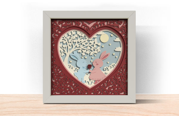 VALENTINE AND WINTER BUNDLE SHADOW BOX Svg (10 DESIGN)