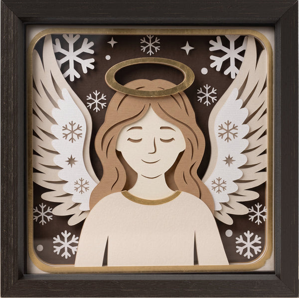 3D ANGEL TRIPTYCH + BONUS ANGEL SHADOW BOX SVG