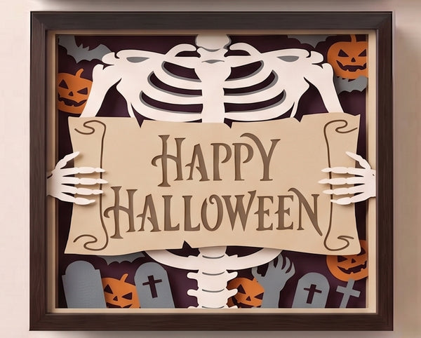 3D SKELETON TRIO SET SHADOW BOX SVG