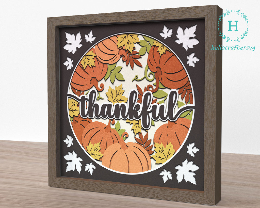 Free Fall Shadow Box 3d Pumpkin SVG, Fall Shadow Box Svg - hellocraftersvg