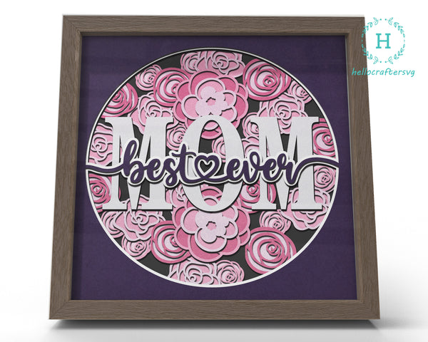 3D BEST MOM EVER Svg, Mother's Day Shadow Box Svg-22