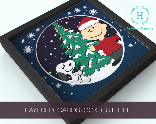 3d CHARLIE BROWN Svg, CHARLIE BROWN Shadow Box Svg - Cricut Files, Cardstock Svg, Silhouette Files - HelloCrafterSvg-34