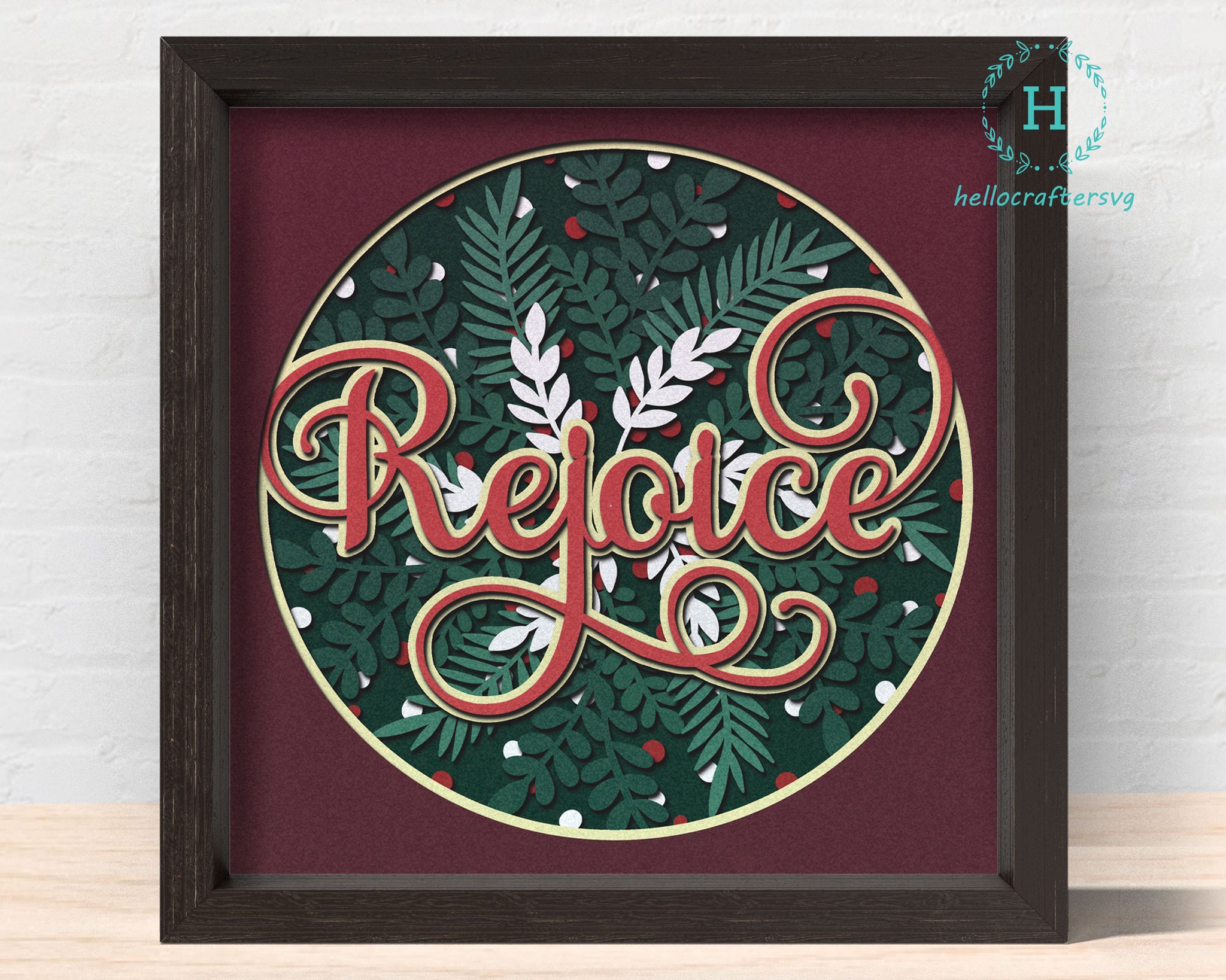 3d REJOICE Svg, CHRISTMAS Shadow Box Svg - Cricut Files, Cardstock Svg, Silhouette Files - HelloCrafterSvg.-22