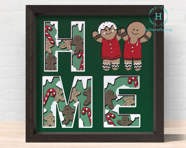 3d gingerbread Svg, CHRISTMAS Shadow Box Svg - Cricut Files, Cardstock Svg, Silhouette Files - HelloCrafterSvg.-44
