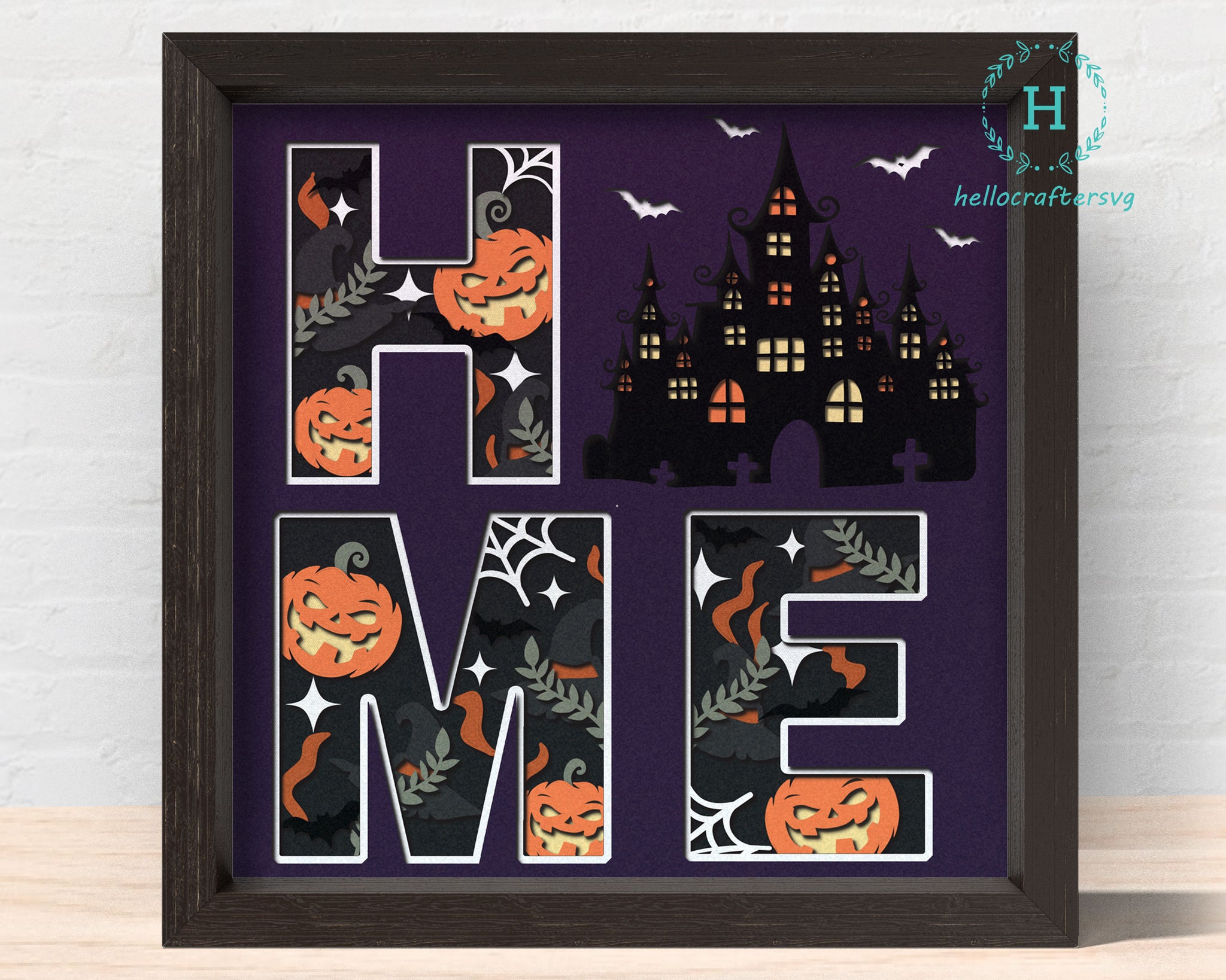 3D HOME SVG, HALLOWEEN Home Shadow Box Svg, Cricut Files, Cardstock Svg, Silhouette Files - HelloCrafterSvg.