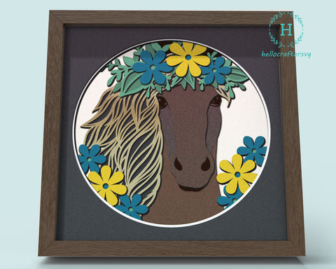 3d HORSE Svg, HORSE Shadow Box Svg - Cricut Files, Cardstock Svg, Silhouette Files - HelloCrafterSvg-jhub
