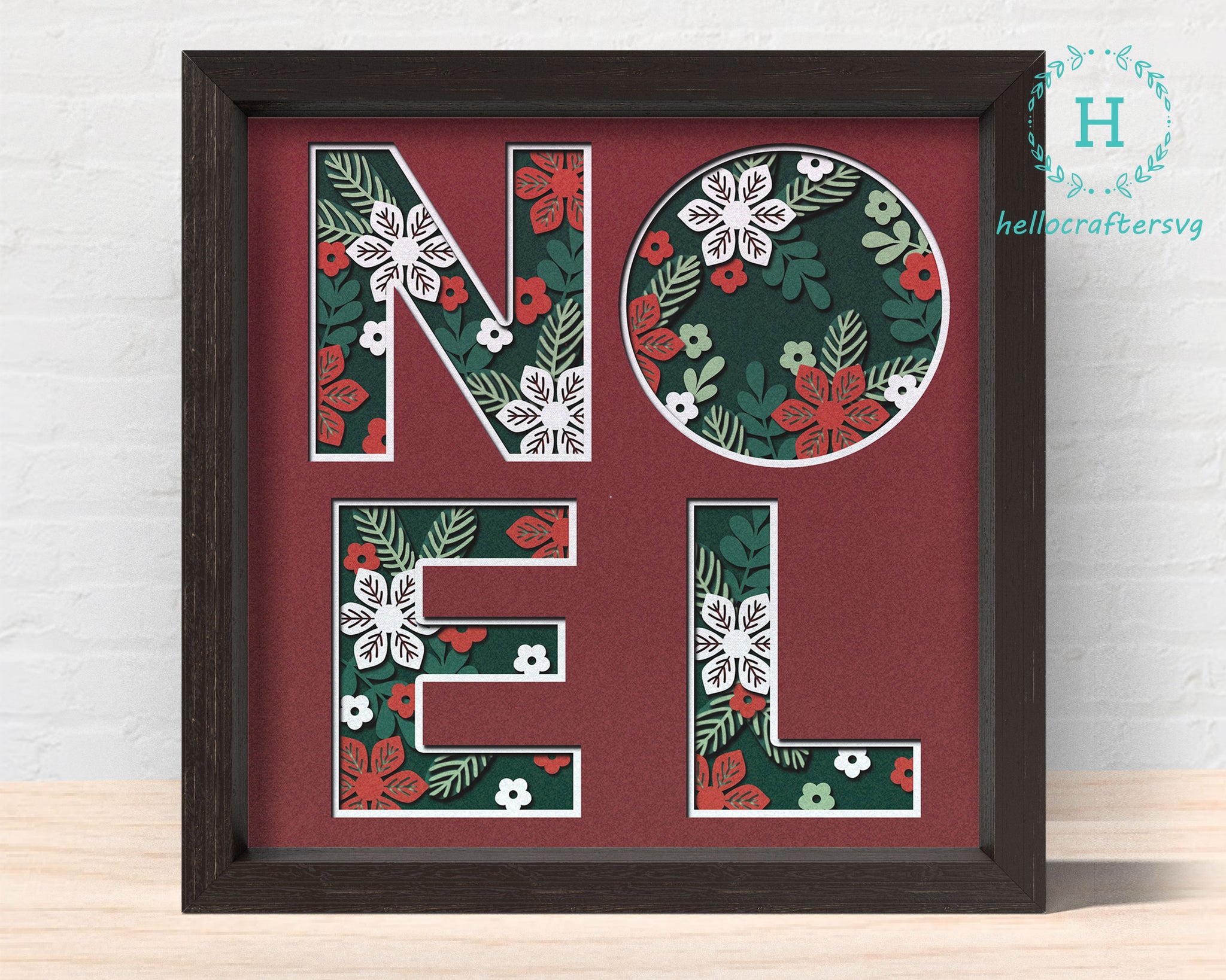 3D NOEL SVG, Christmas Shadow Box Svg, Cricut Files, Cardstock Svg, Silhouette Files - HelloCrafterSvg
