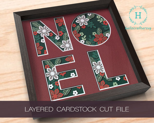 3D NOEL SVG, Christmas Shadow Box Svg, Cricut Files, Cardstock Svg, Silhouette Files - HelloCrafterSvg-22