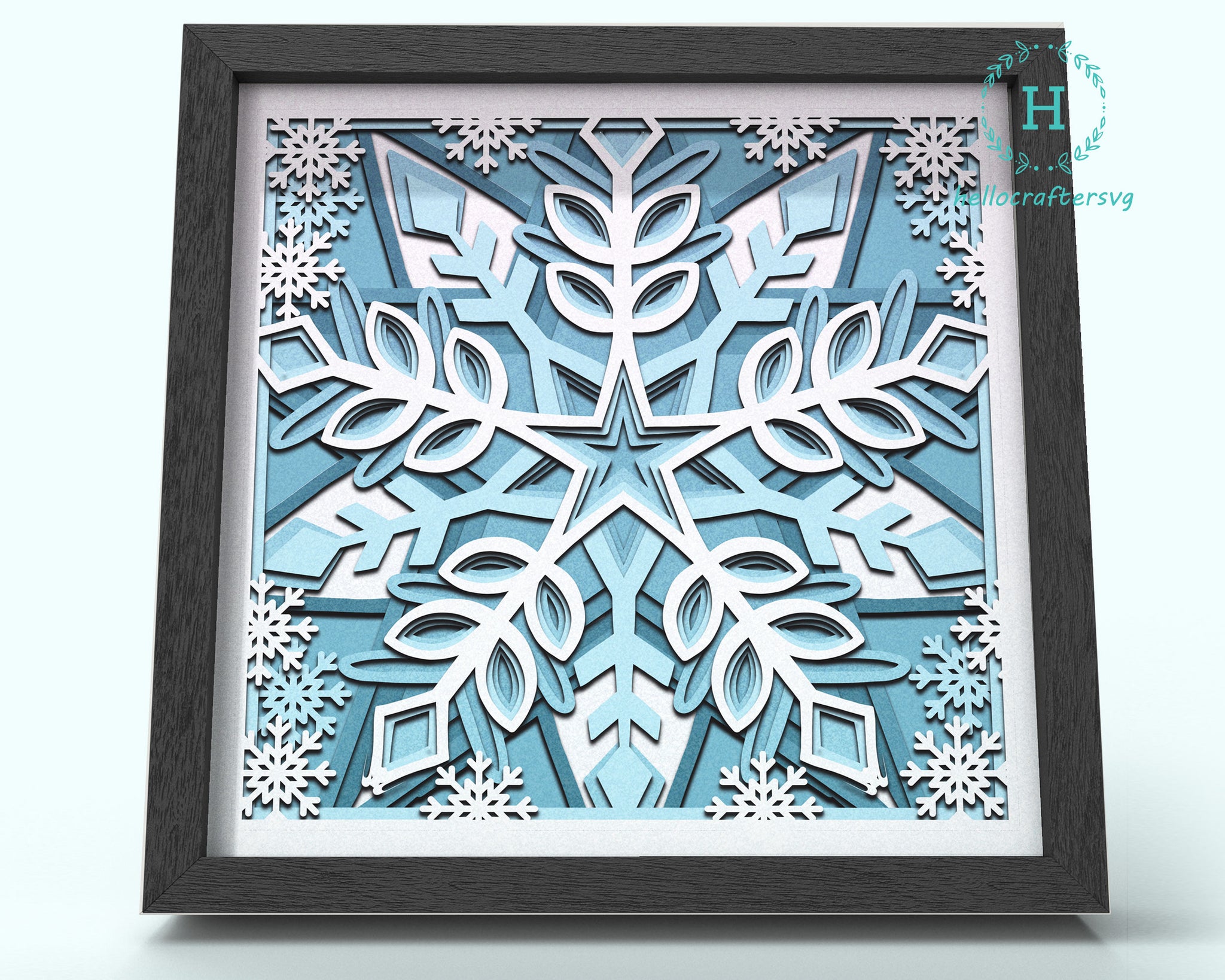 3d SNOWFLAKE Svg, Snowflake Shadow Box Svg - Cricut Files, Cardstock Svg, Silhouette Files - HelloCrafterSvg