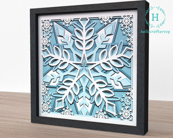 3d SNOWFLAKE Svg, Snowflake Shadow Box Svg - Cricut Files, Cardstock Svg, Silhouette Files - HelloCrafterSvg-22